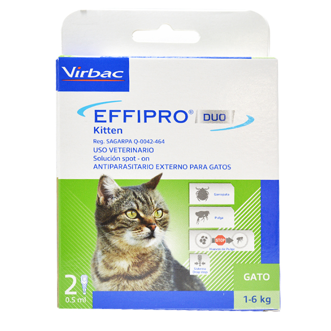 Effipro Duo Gato Antiparasitario - Virbac Effipro Duo Gato Antiparasitario - Virbac